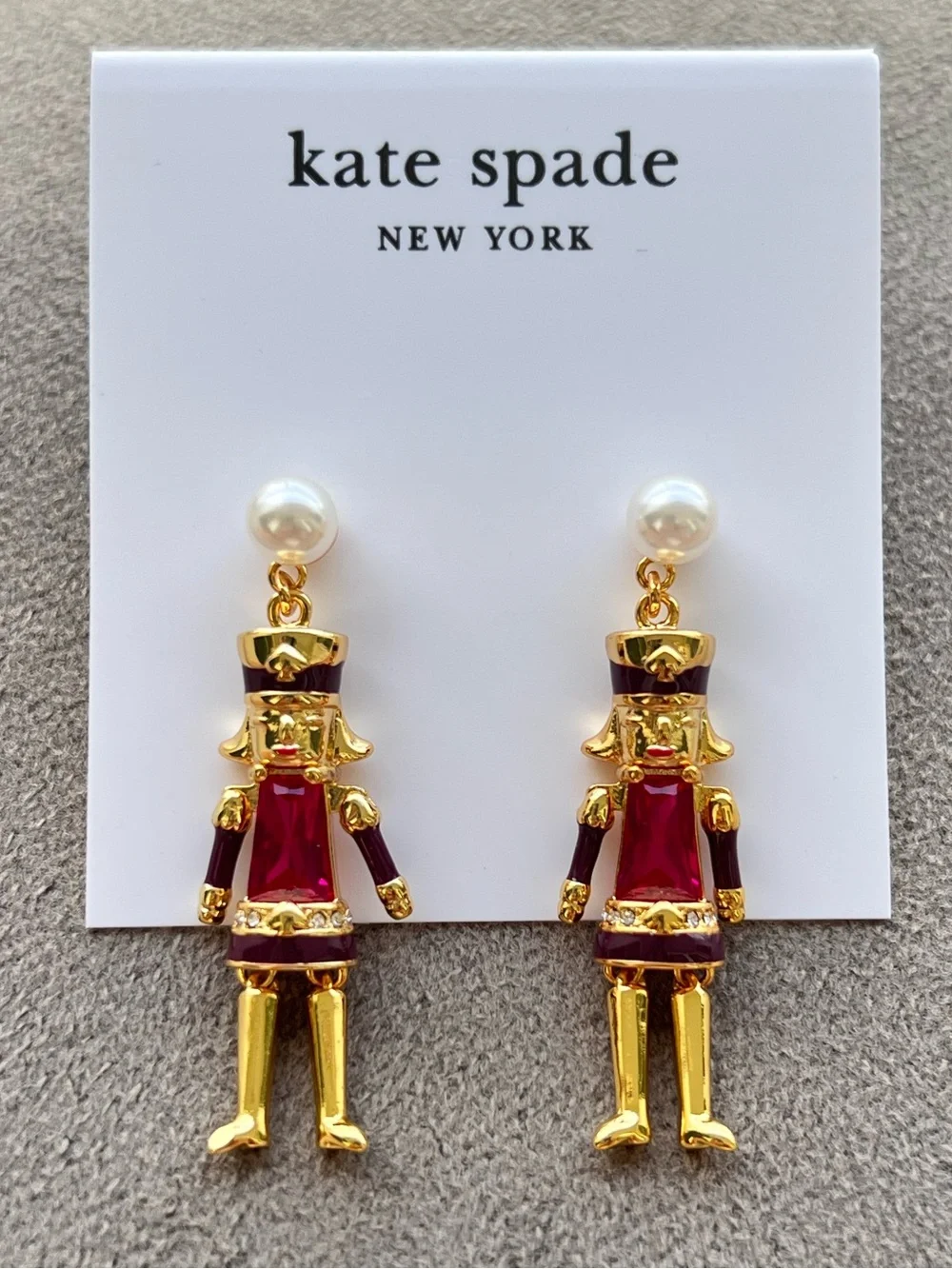 Kate Spade Oh What Fun Nutcracker Earrings